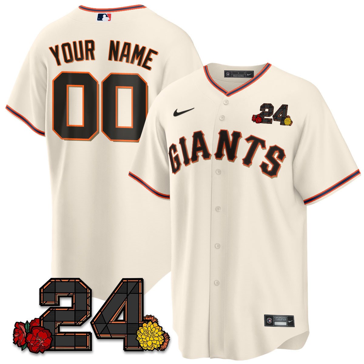 Custom San Francisco Giants 2024 Vapor Premier Limited Jersey - Willie Mays Patch