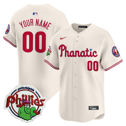 Phillies Phanatic Patch Vapor Premier Limited Custom Jersey - All Stitched