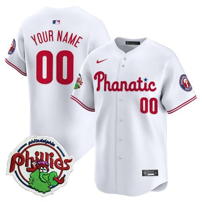 Phillies Phanatic Patch Vapor Premier Limited Custom Jersey - All Stitched