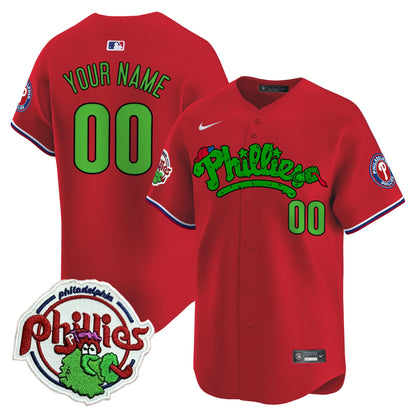 Phillies Phanatic Patch Vapor Premier Limited Custom Jersey V2 - All Stitched