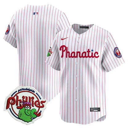 Men's Phillies Phanatic Patch Vapor Premier Limited Jersey - All Stitched