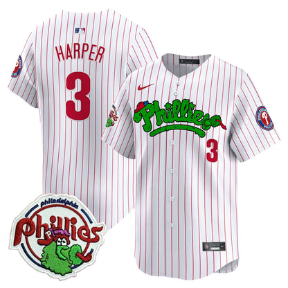 Phillies Phanatic Patch Vapor Premier Limited Jersey V2 - All Stitched