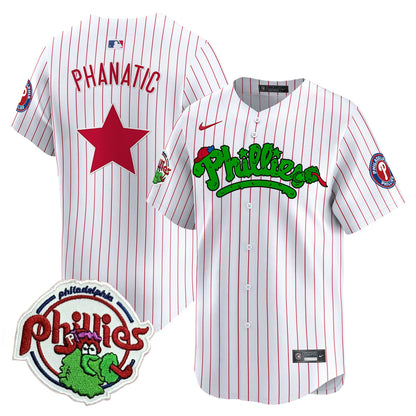 Phillies Phanatic Patch Vapor Premier Limited Jersey V2 - All Stitched