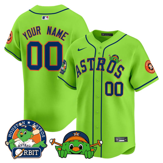 Astros Orbit Patch Vapor Premier Limited Custom Jersey V3 - All Stitched