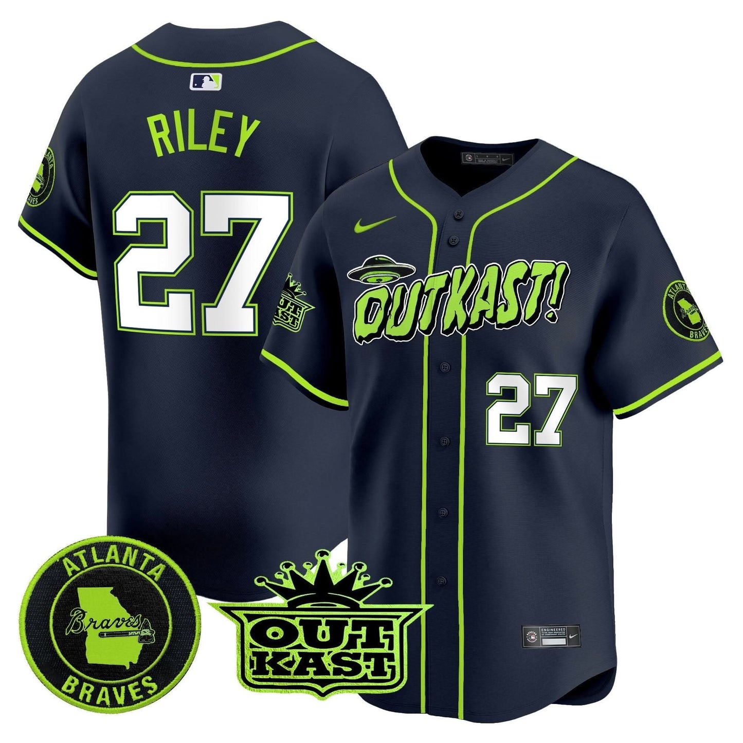 Atlanta Braves Atliens Vapor Premier Limited Jersey V3 - All Stitched