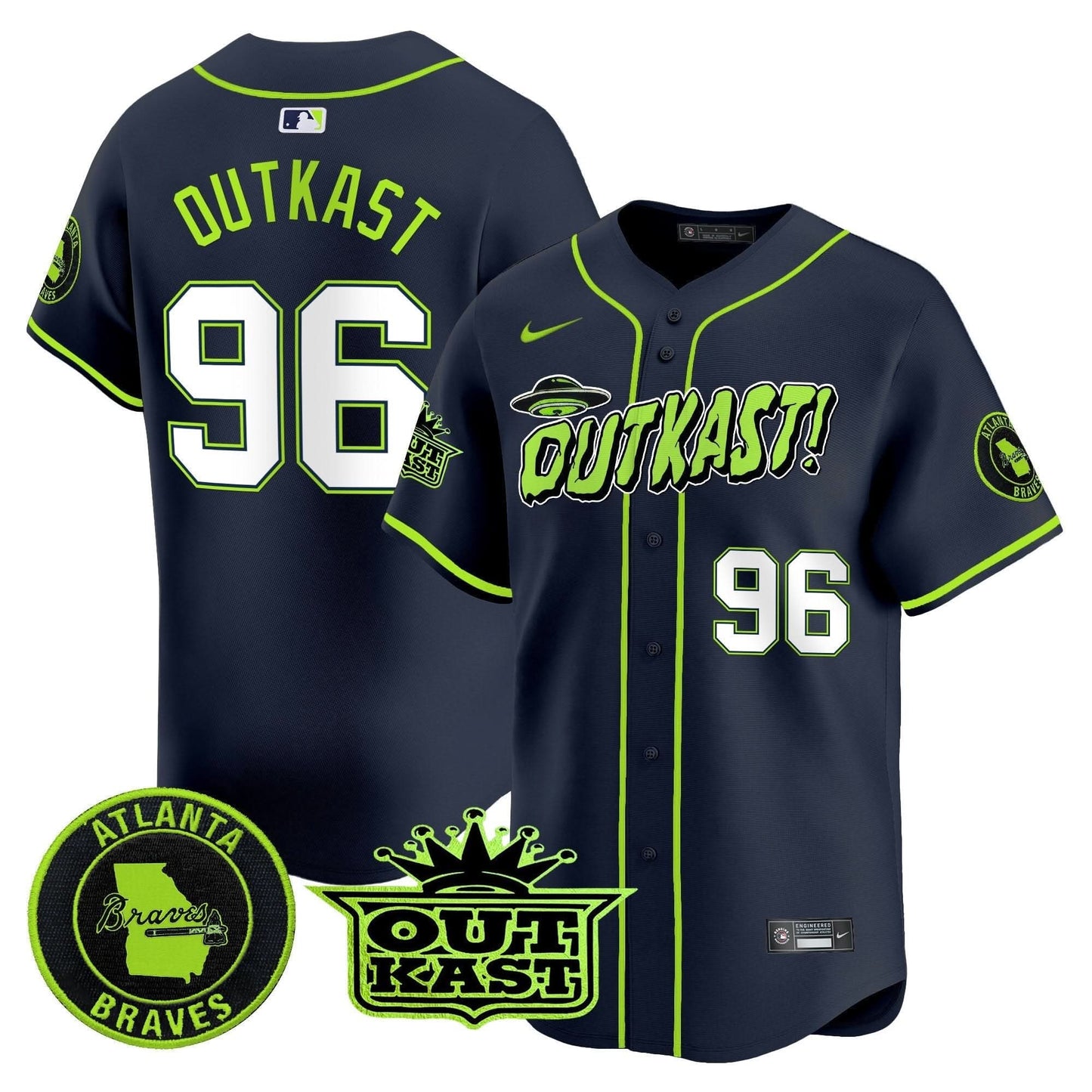 Atlanta Braves Atliens Vapor Premier Limited Jersey V3 - All Stitched