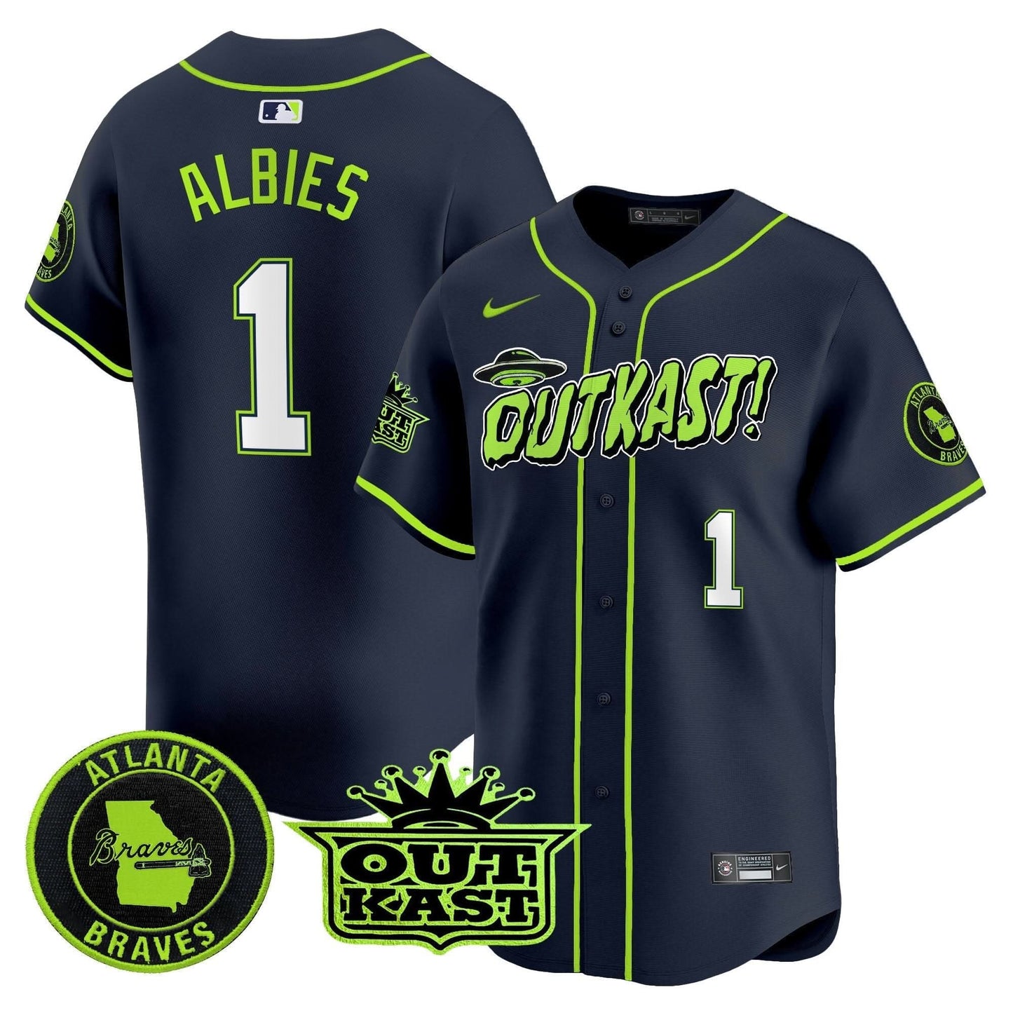 Atlanta Braves Atliens Vapor Premier Limited Jersey V3 - All Stitched