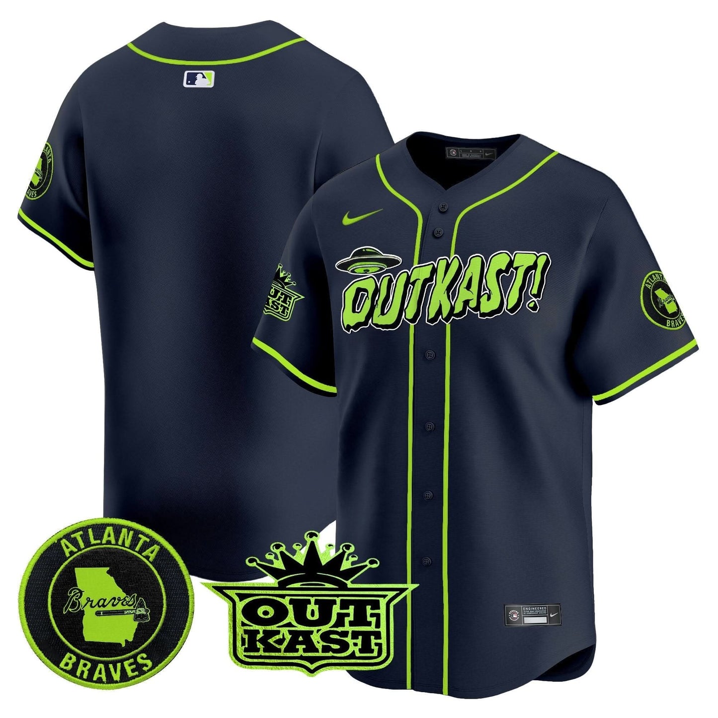 Atlanta Braves Atliens Vapor Premier Limited Jersey V3 - All Stitched