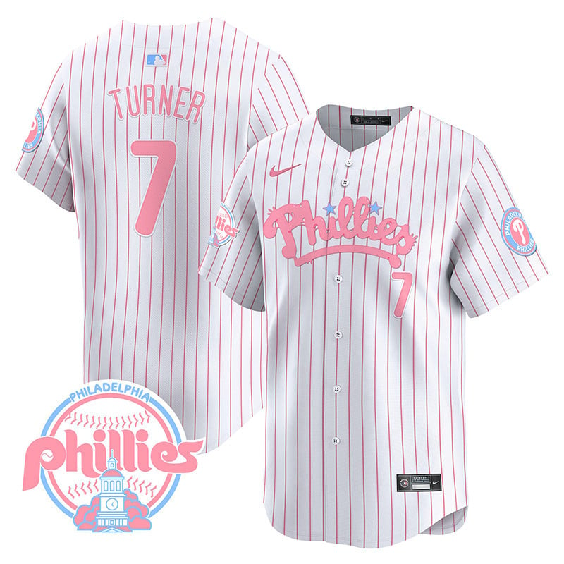 Phillies Bubblegum Pink Vapor Premier Limited Jersey - All Stitched