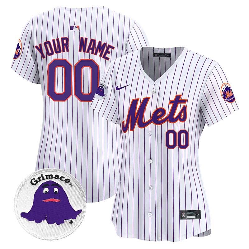 Mets Grimace Vapor Premier Limited Custom Jersey - All Stitched