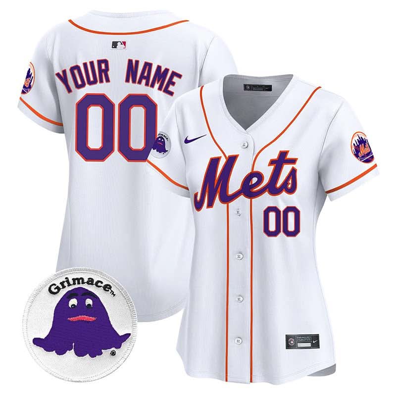 Mets Grimace Vapor Premier Limited Custom Jersey - All Stitched