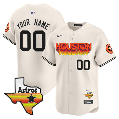 Astros Throwback Style Vapor Premier Limited Custom Jersey - All Stitched