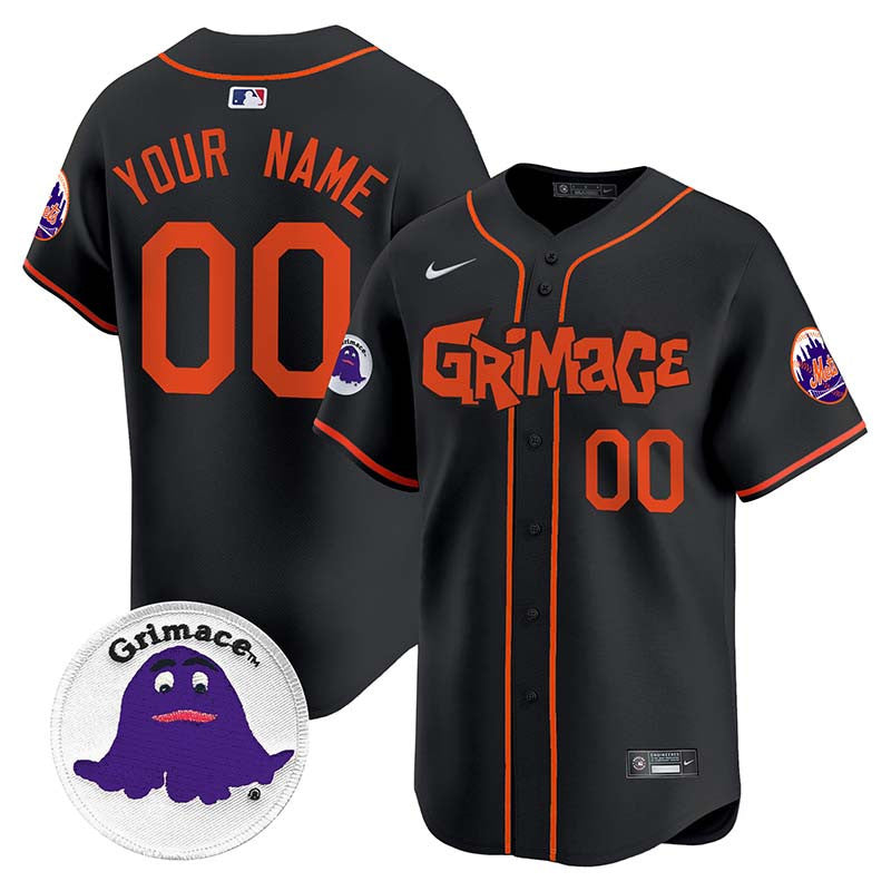 Mets Grimace Vapor Premier Limited Custom Jersey V2 - All Stitched