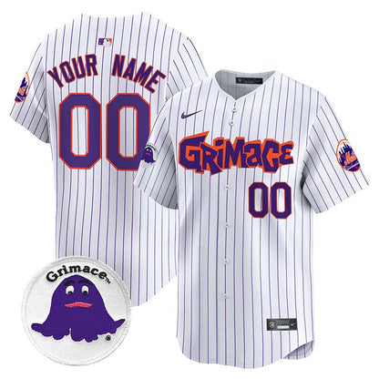 Mets Grimace Vapor Premier Limited Custom Jersey V2 - All Stitched