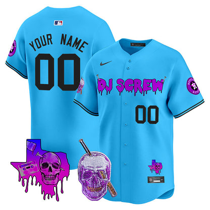 Astros DJ Screw Vapor Premier Limited Custom Jersey - All Stitched