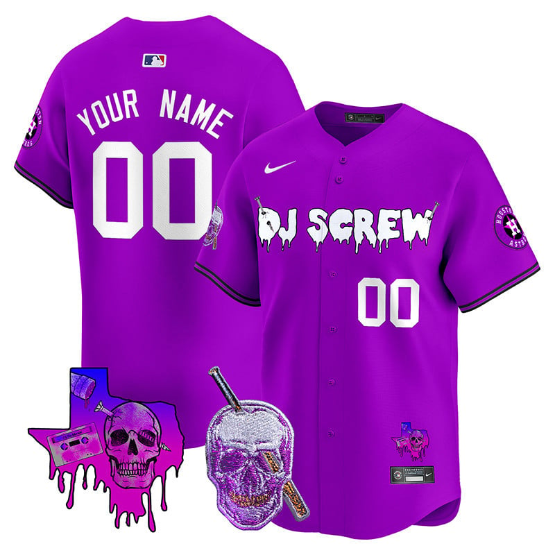 Astros DJ Screw Vapor Premier Limited Custom Jersey - All Stitched