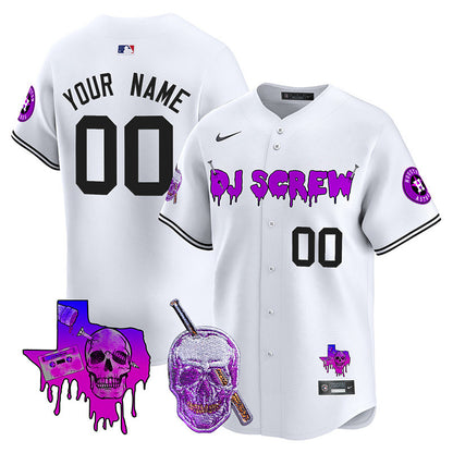 Astros DJ Screw Vapor Premier Limited Custom Jersey - All Stitched