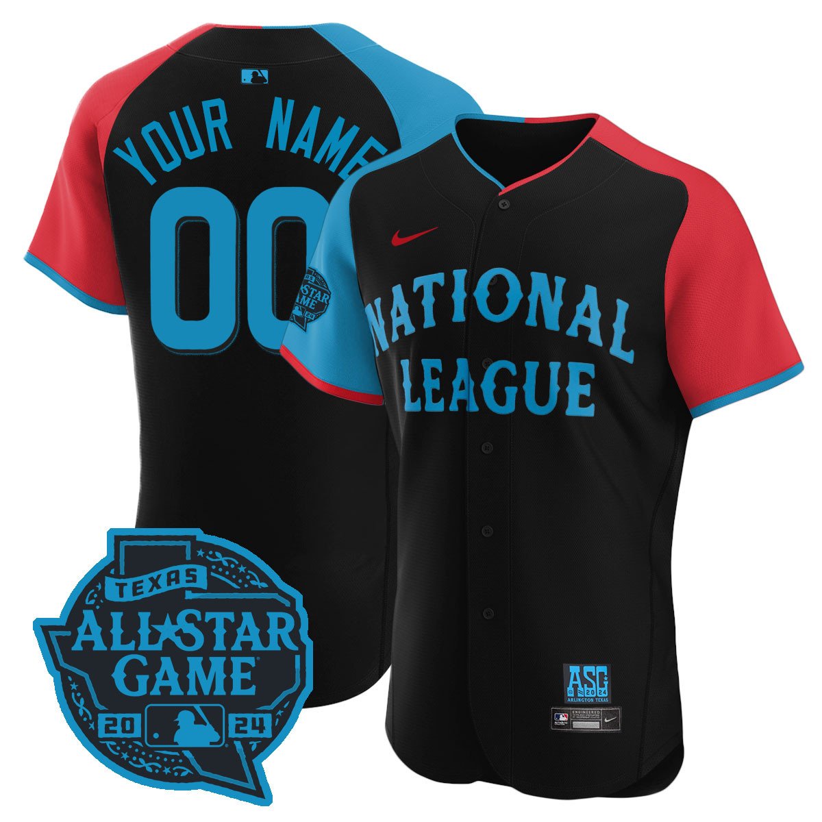 Custom Nation League 2024 MLB All-Star Game Player Flex Base Jersey - All Stitched