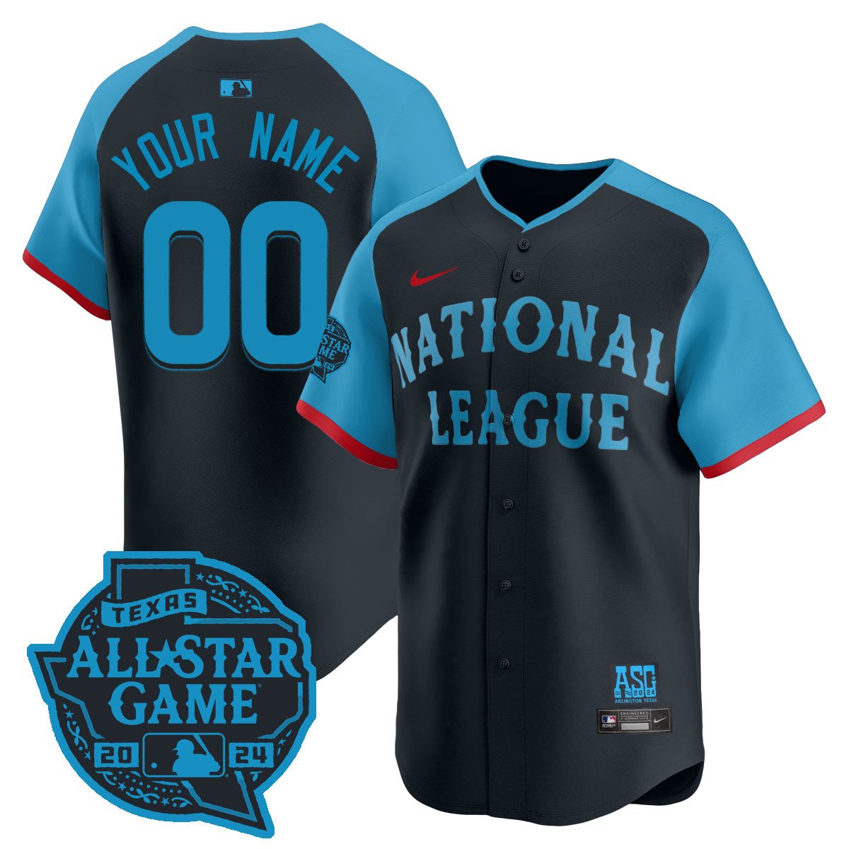 Custom Nation League 2024 MLB All-Star Game Player Cool Base Jersey - All Stitched