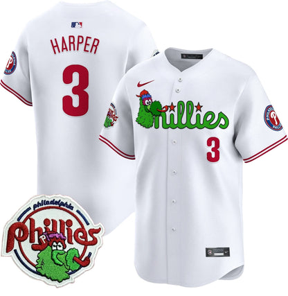 Men's Phillies Phanatic Patch Vapor Premier Limited Jersey V3 - All Stitched