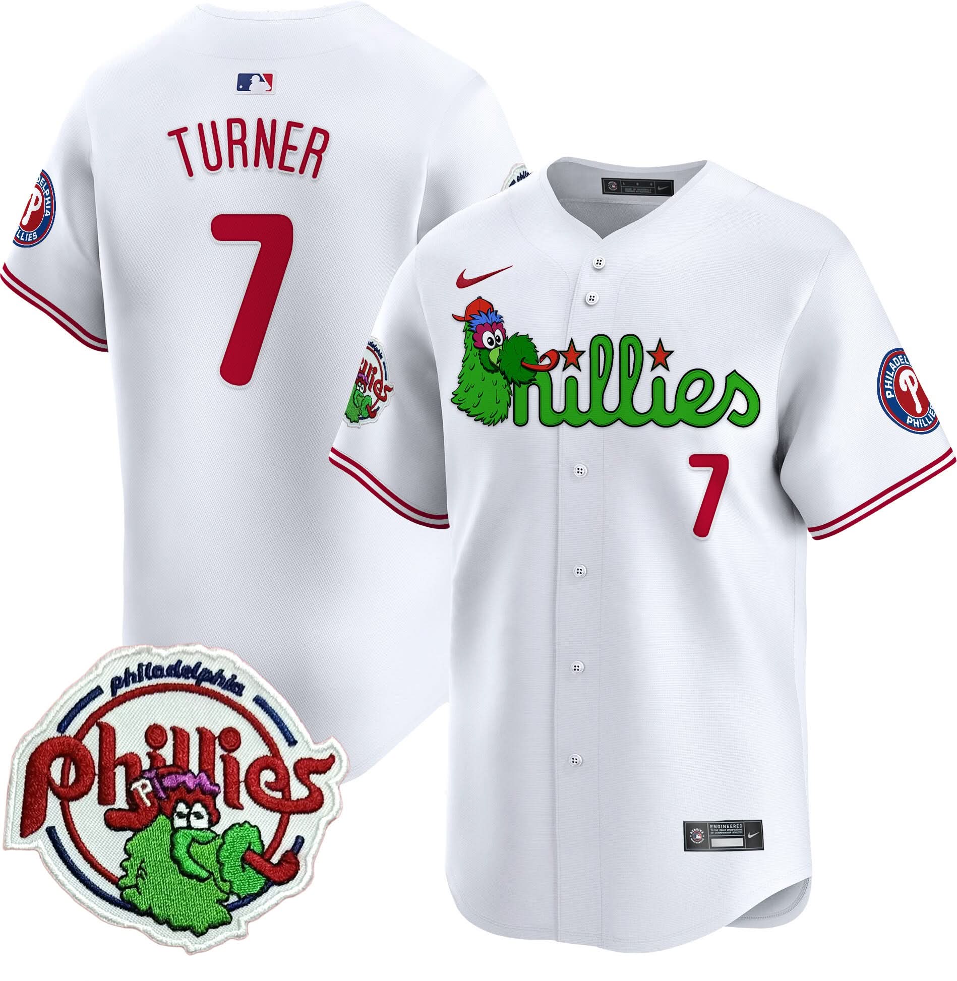 Men's Phillies Phanatic Patch Vapor Premier Limited Jersey V3 - All Stitched