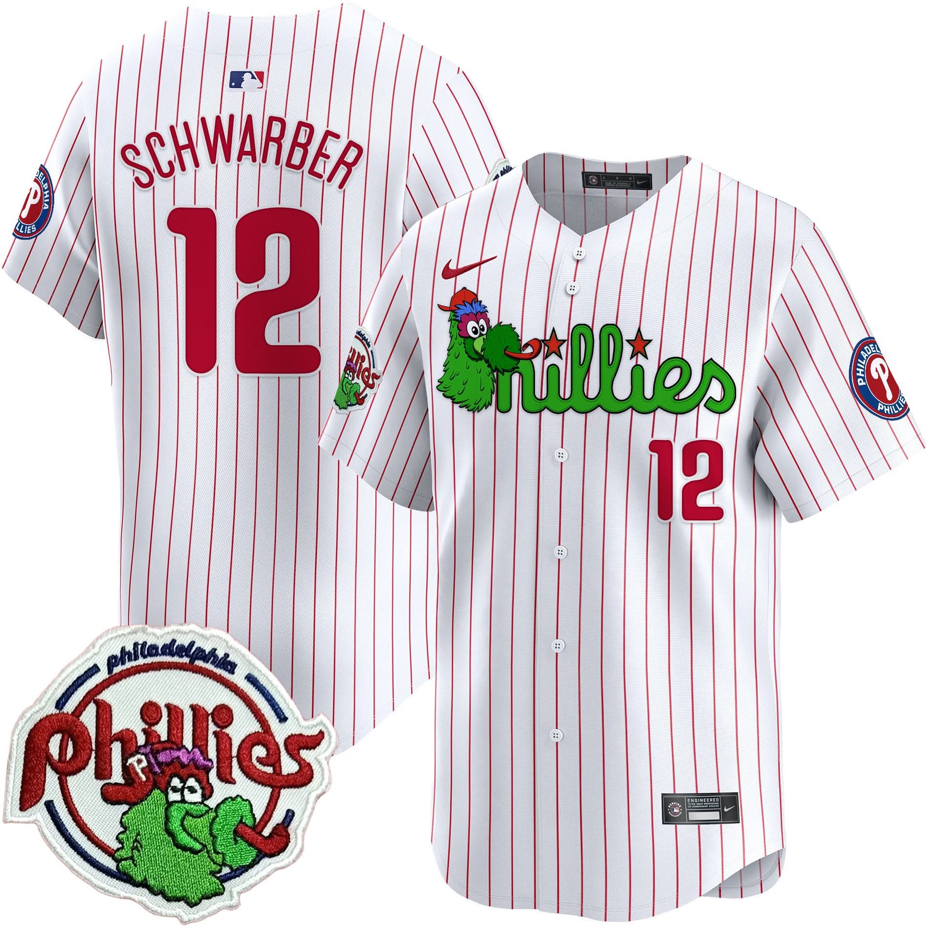 Men's Phillies Phanatic Patch Vapor Premier Limited Jersey V3 - All Stitched