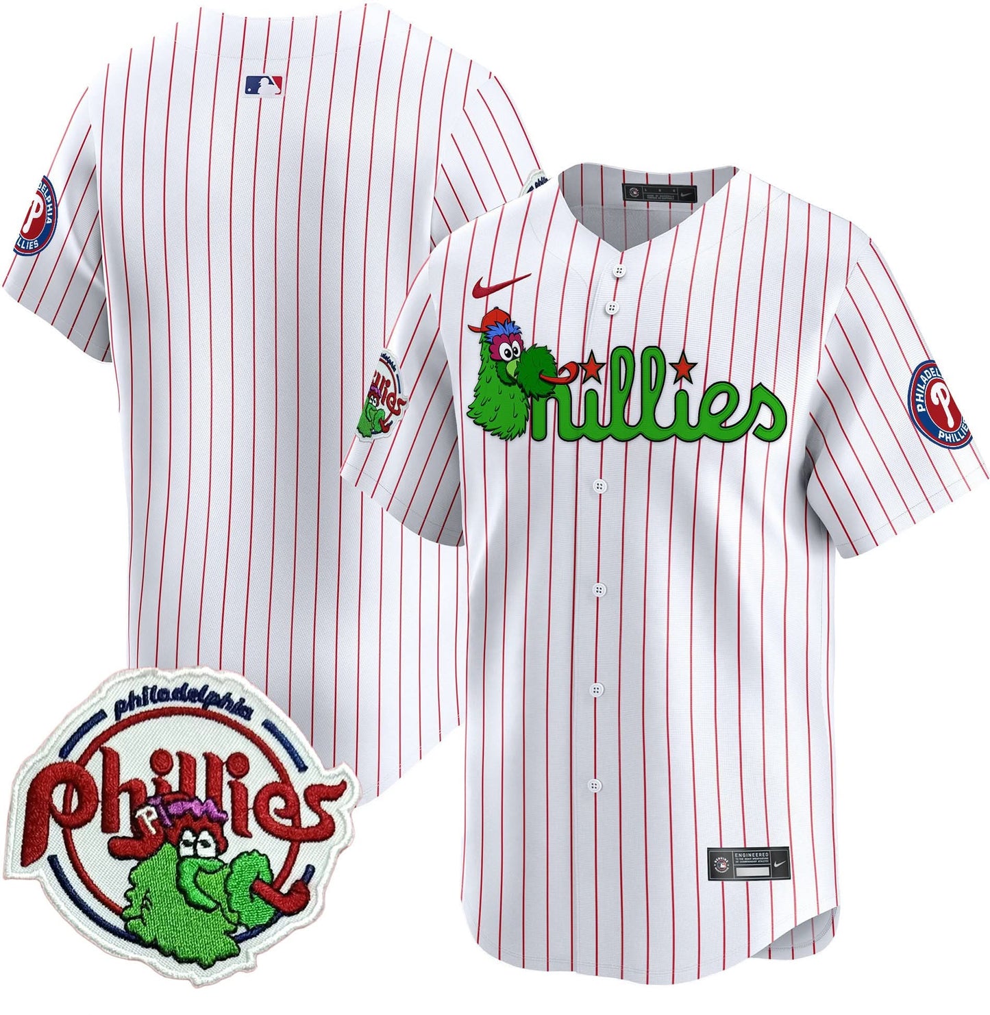 Men's Phillies Phanatic Patch Vapor Premier Limited Jersey V3 - All Stitched