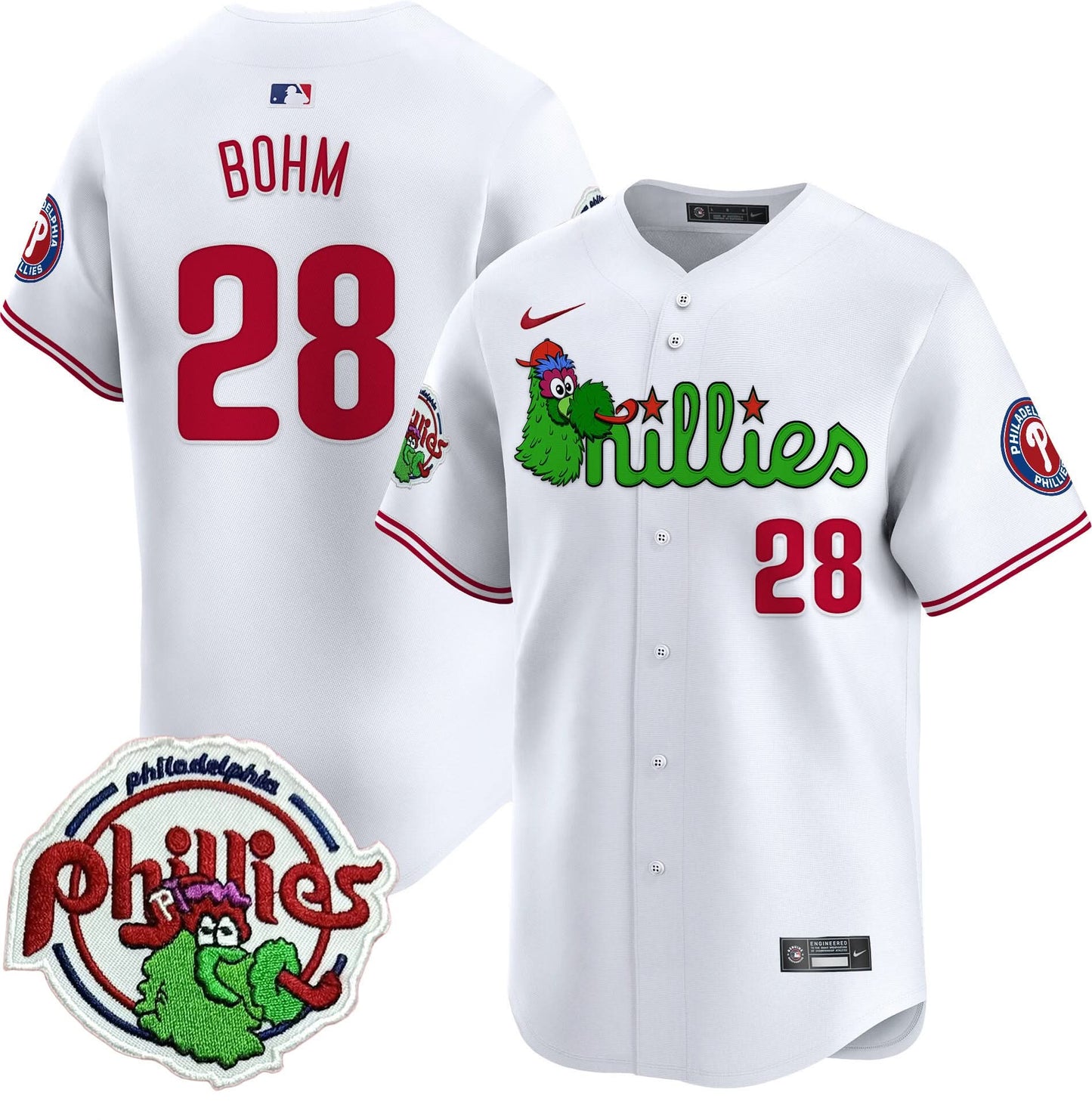 Men's Phillies Phanatic Patch Vapor Premier Limited Jersey V3 - All Stitched