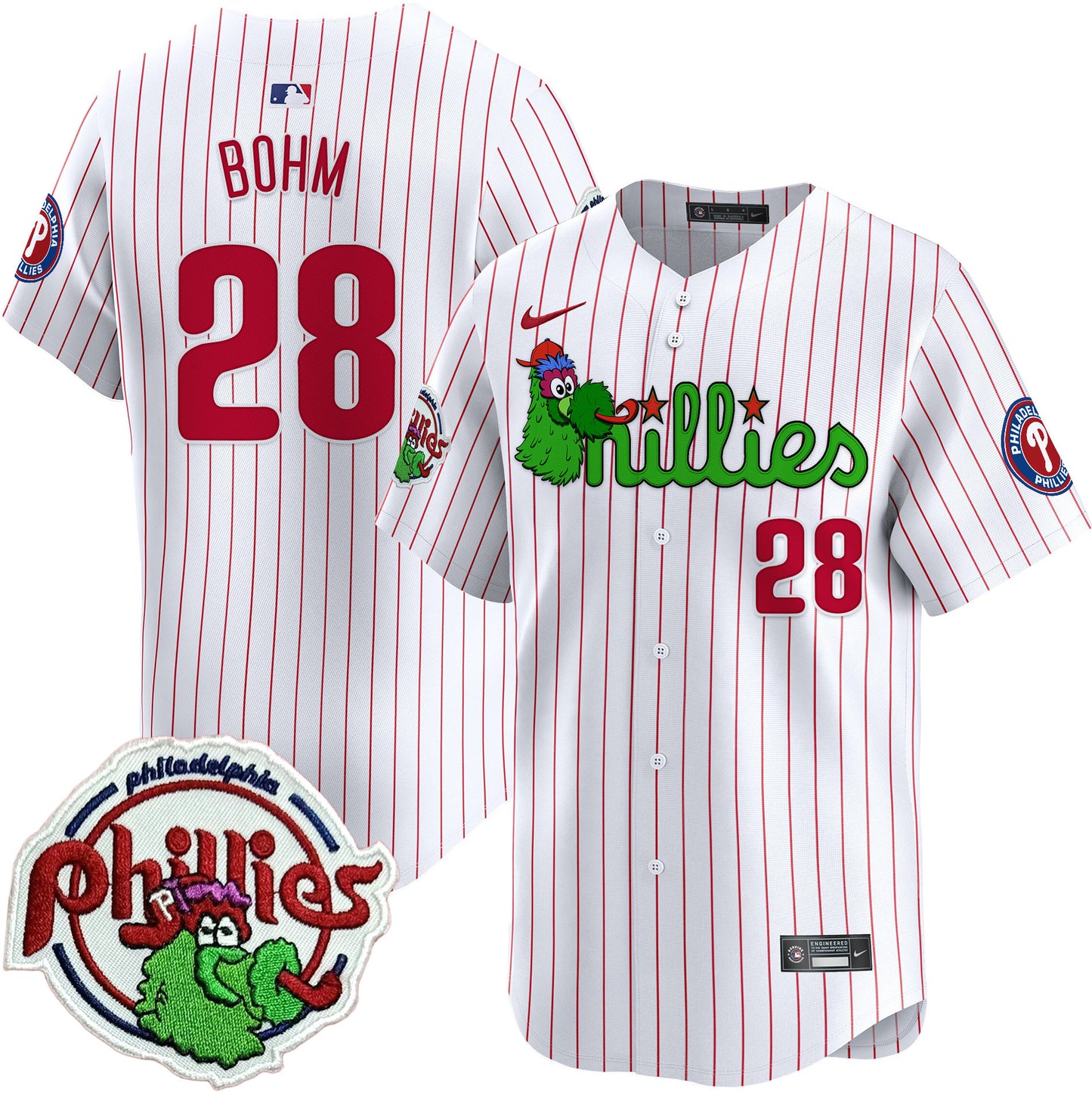 Phillies Phanatic Patch Vapor Premier Limited Jersey V3 - All Stitched