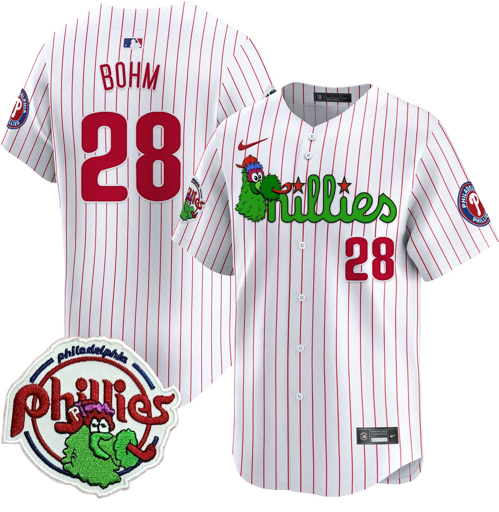 Men's Phillies Phanatic Patch Vapor Premier Limited Jersey V3 - All Stitched