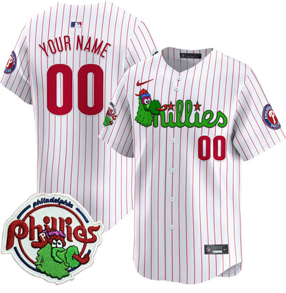 Phillies Phanatic Patch Vapor Premier Limited Custom Jersey V3 - All Stitched