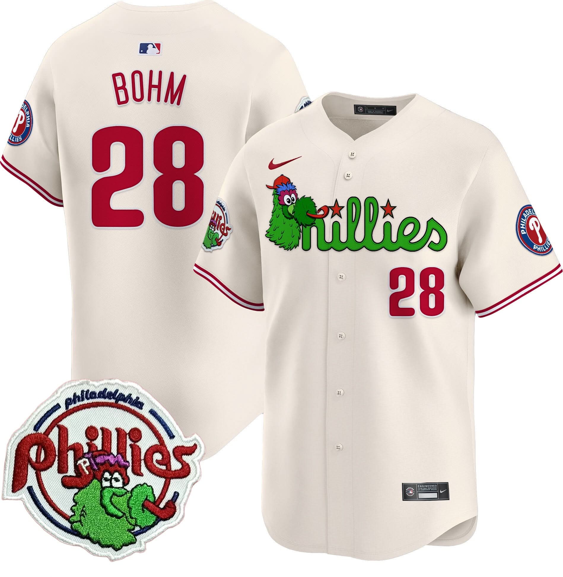 Men's Phillies Phanatic Patch Vapor Premier Limited Jersey V3 - All Stitched