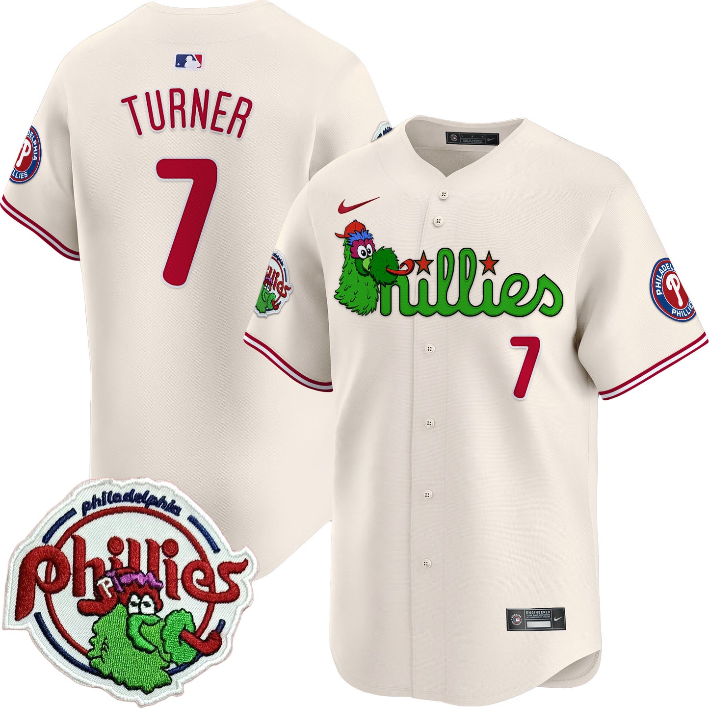 Phillies Phanatic Patch Vapor Premier Limited Jersey V3 - All Stitched