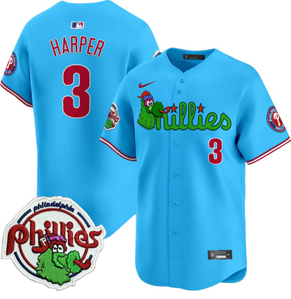 Phillies Phanatic Patch Vapor Premier Limited Jersey V3 - All Stitched