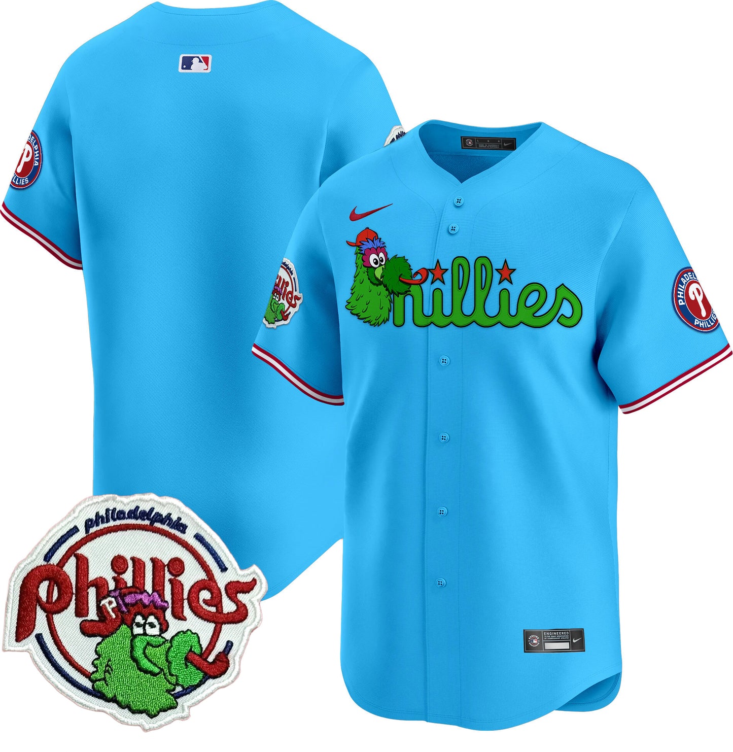 Phillies Phanatic Patch Vapor Premier Limited Jersey V3 - All Stitched