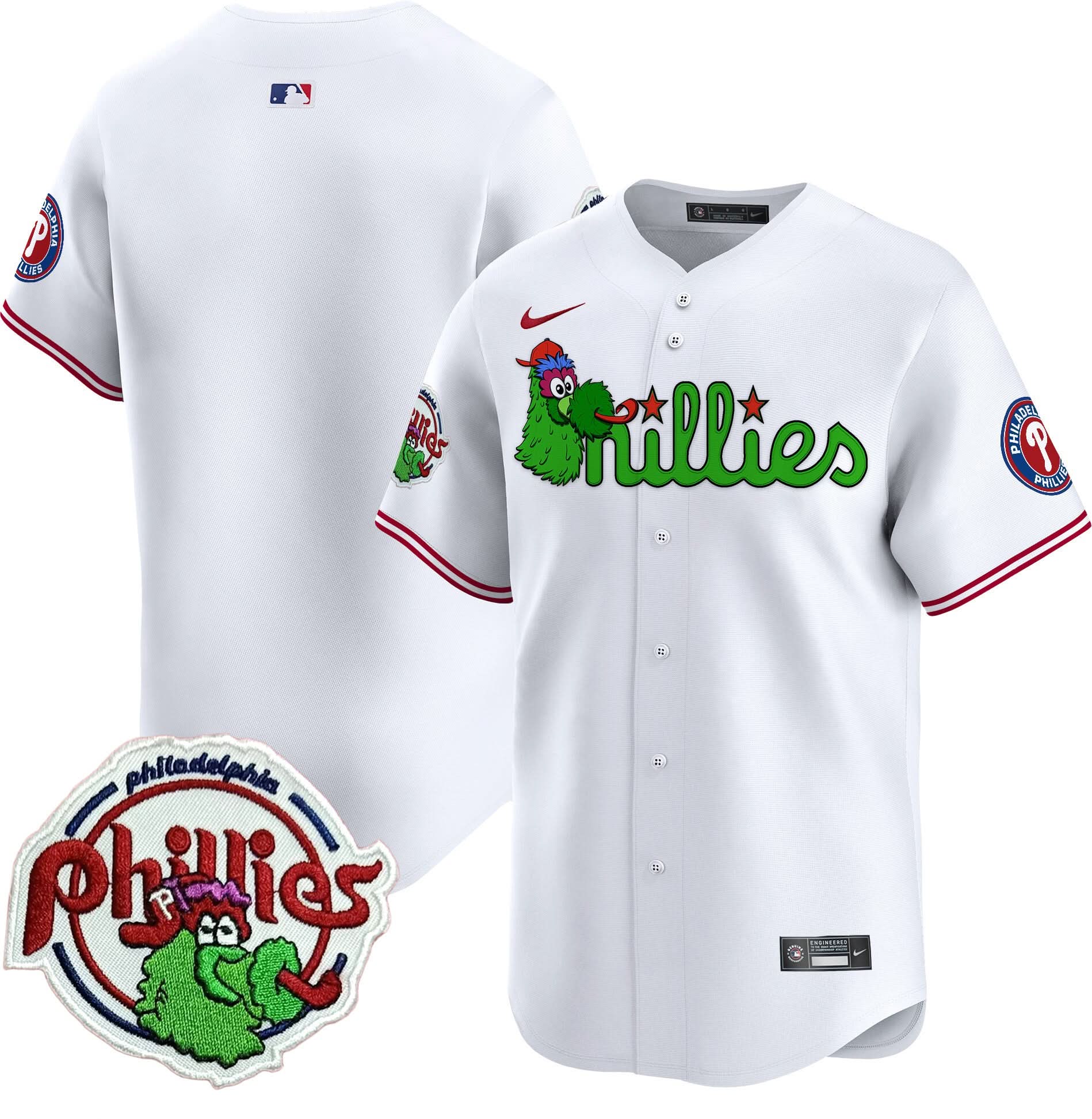 Men's Phillies Phanatic Patch Vapor Premier Limited Jersey V3 - All Stitched