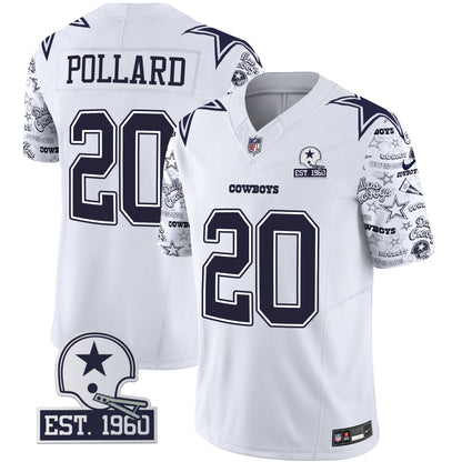 Cowboys Pattern Style Vapor Limited Jersey - All Stitched