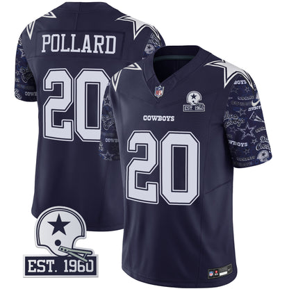 Cowboys Pattern Style Vapor Limited Jersey - All Stitched