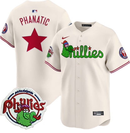 Men's Phillies Phanatic Patch Vapor Premier Limited Jersey V3 - All Stitched