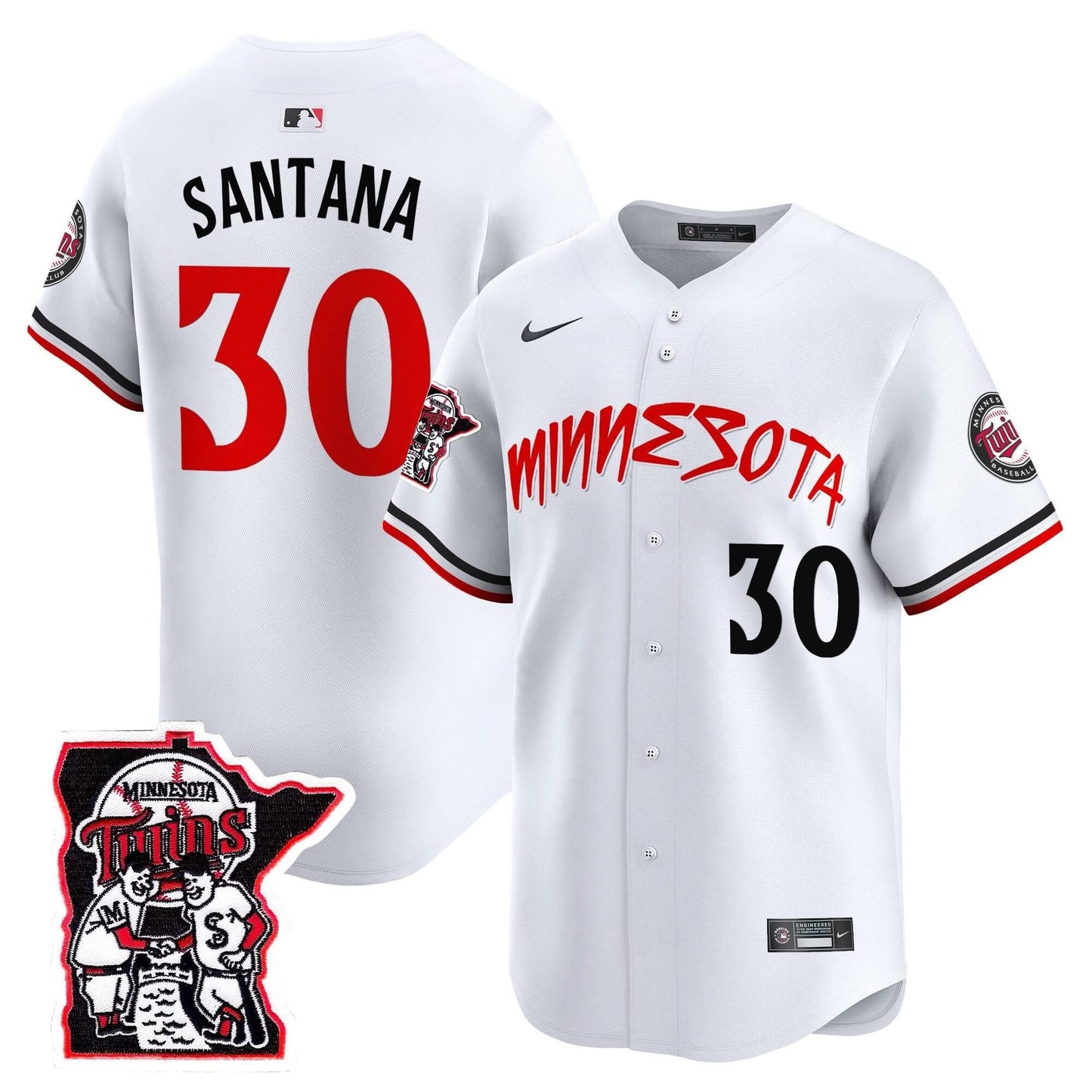 Minnesota Twins Shaking Hands Patch Vapor Premier Limited Jersey - All Stitched