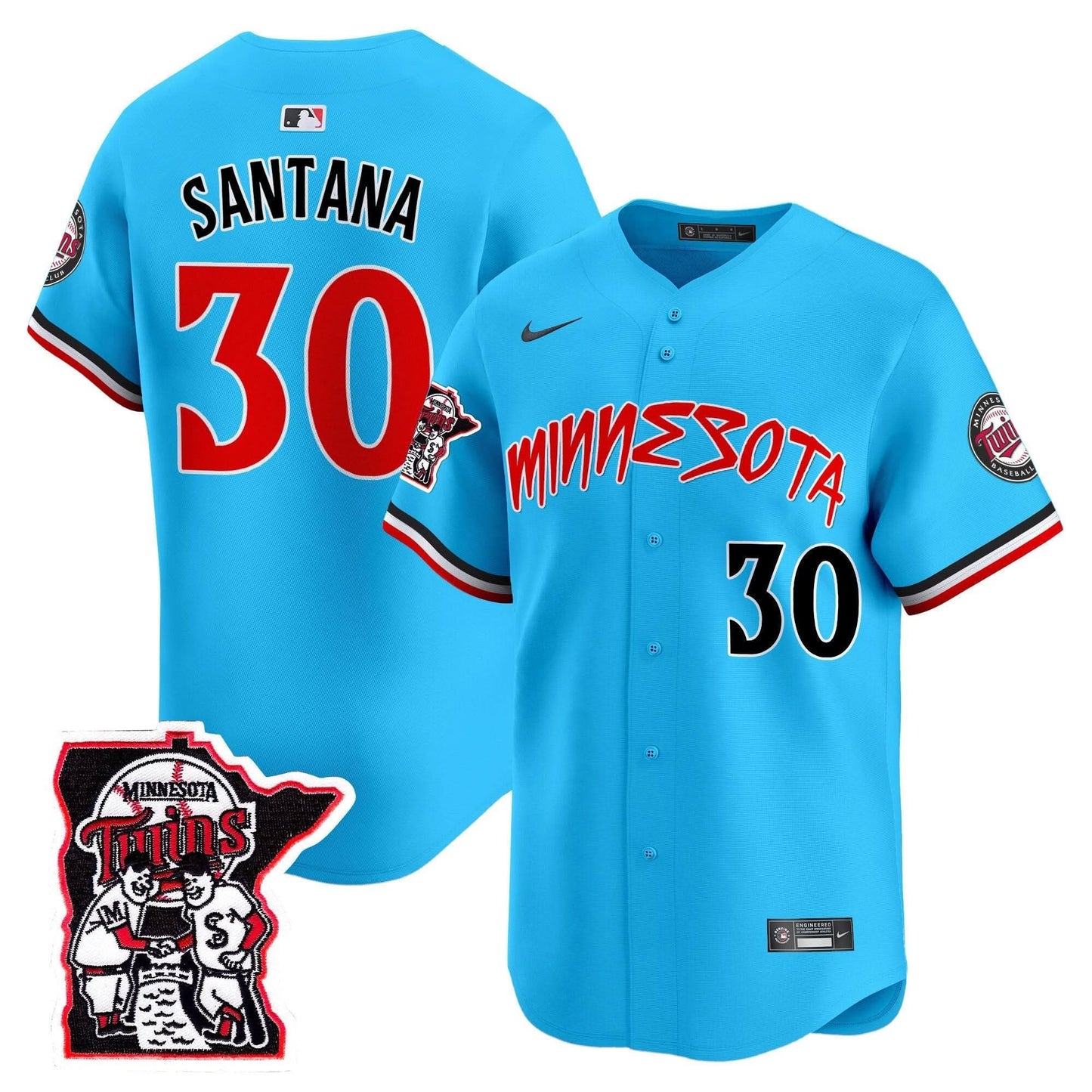 Minnesota Twins Shaking Hands Patch Vapor Premier Limited Jersey - All Stitched