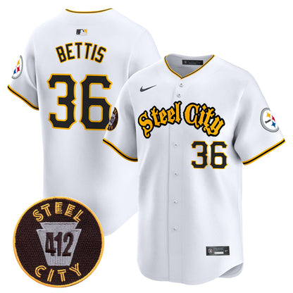 Steelers 412 Patch Vapor Premier Limited Jersey - All Stitched