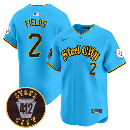 Steelers 412 Patch Vapor Premier Limited Jersey - All Stitched