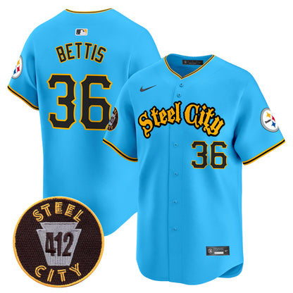 Steelers 412 Patch Vapor Premier Limited Jersey - All Stitched