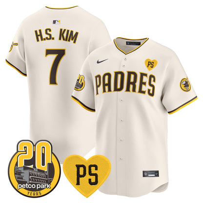 Padres “For Peter” & Petco Park 20th Patch Vapor Premier Limited Jersey V2 – All Stitched