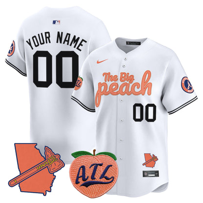 Atlanta Braves The Big Peach Vapor Premier Limited Custom Jersey - All Stitched