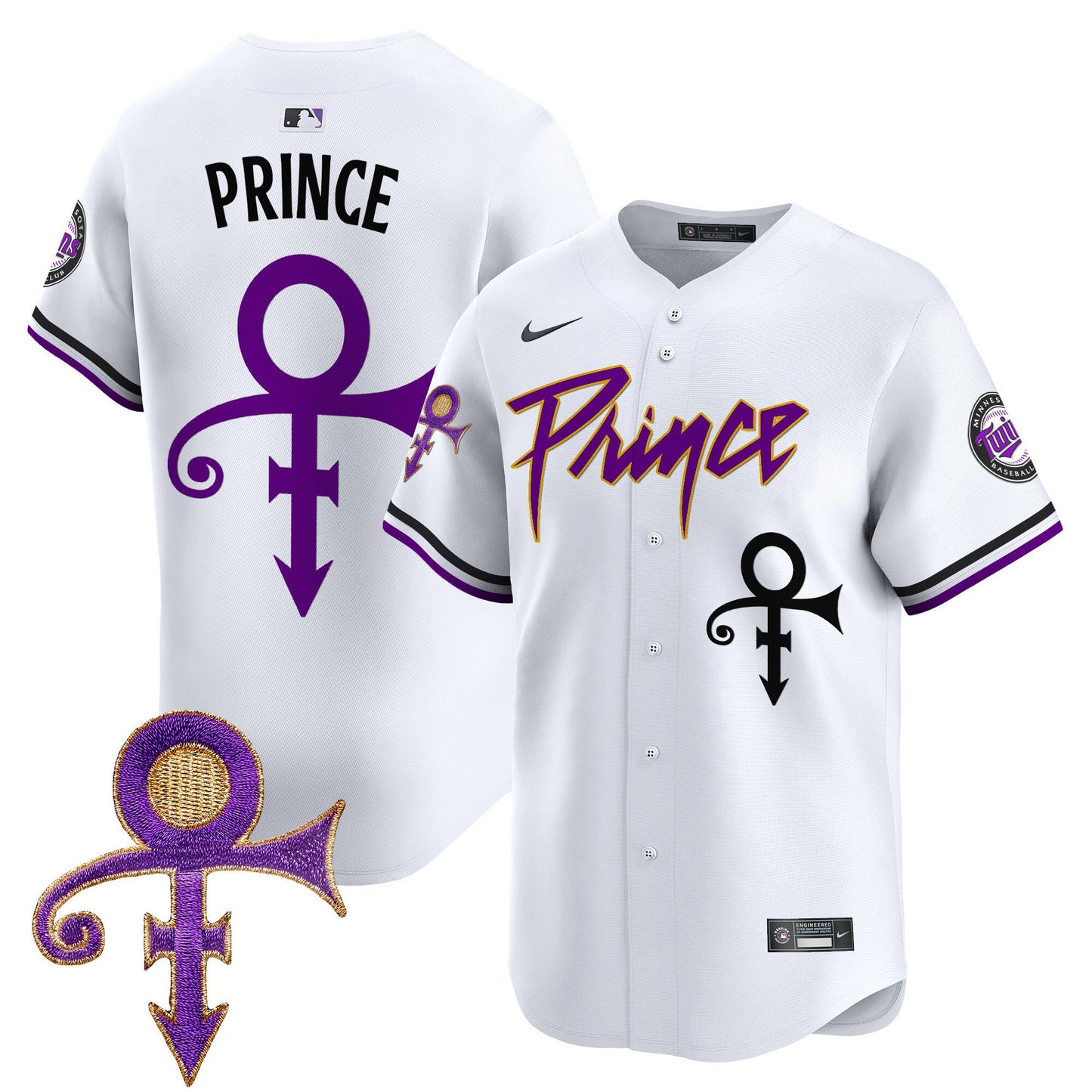 Minnesota Twins Prince Patch Vapor Premier Limited Jersey - All Stitched