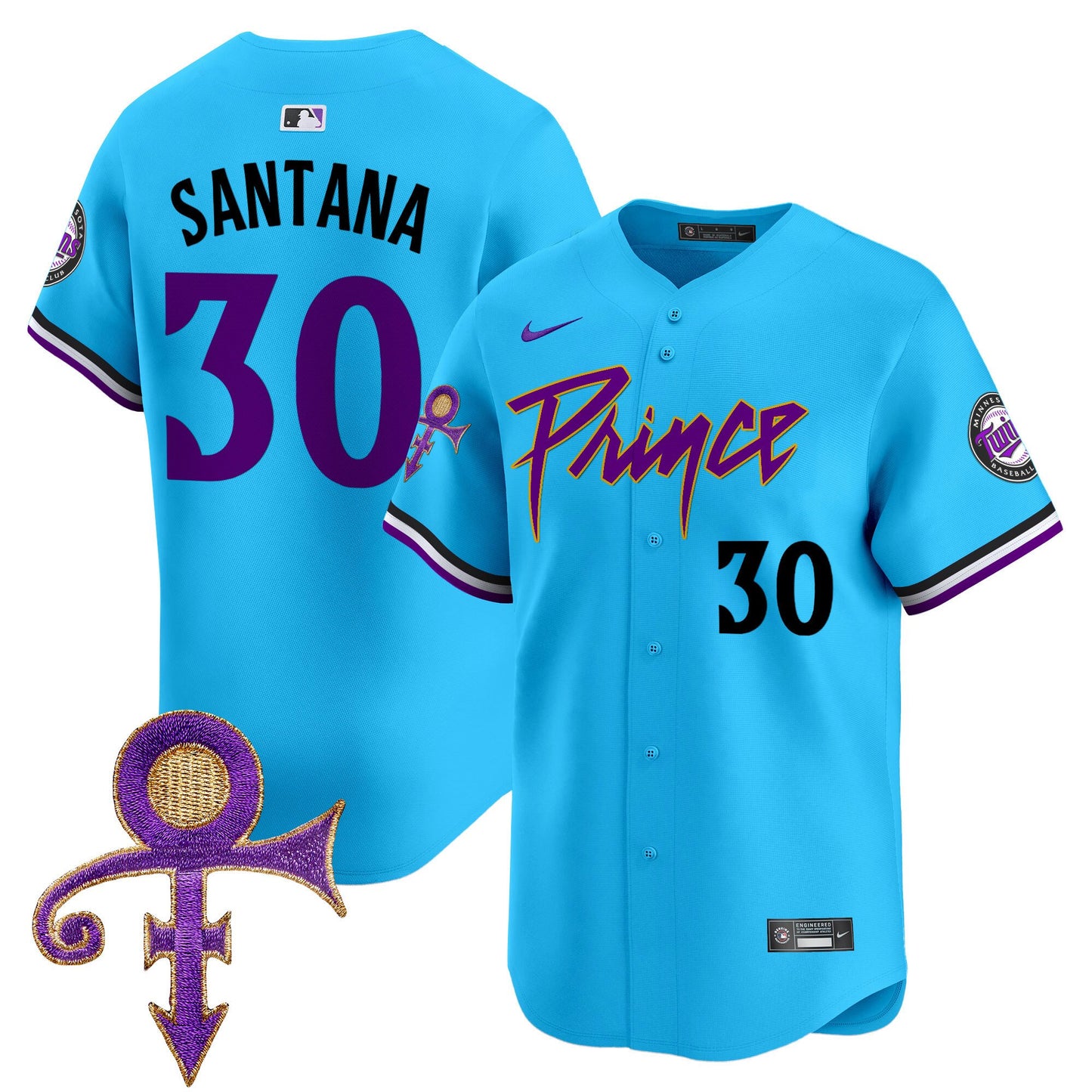 Minnesota Twins Prince Patch Vapor Premier Limited Jersey - All Stitched