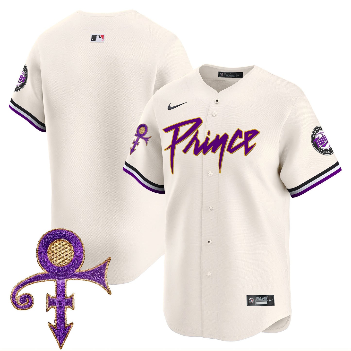 Minnesota Twins Prince Patch Vapor Premier Limited Jersey - All Stitched