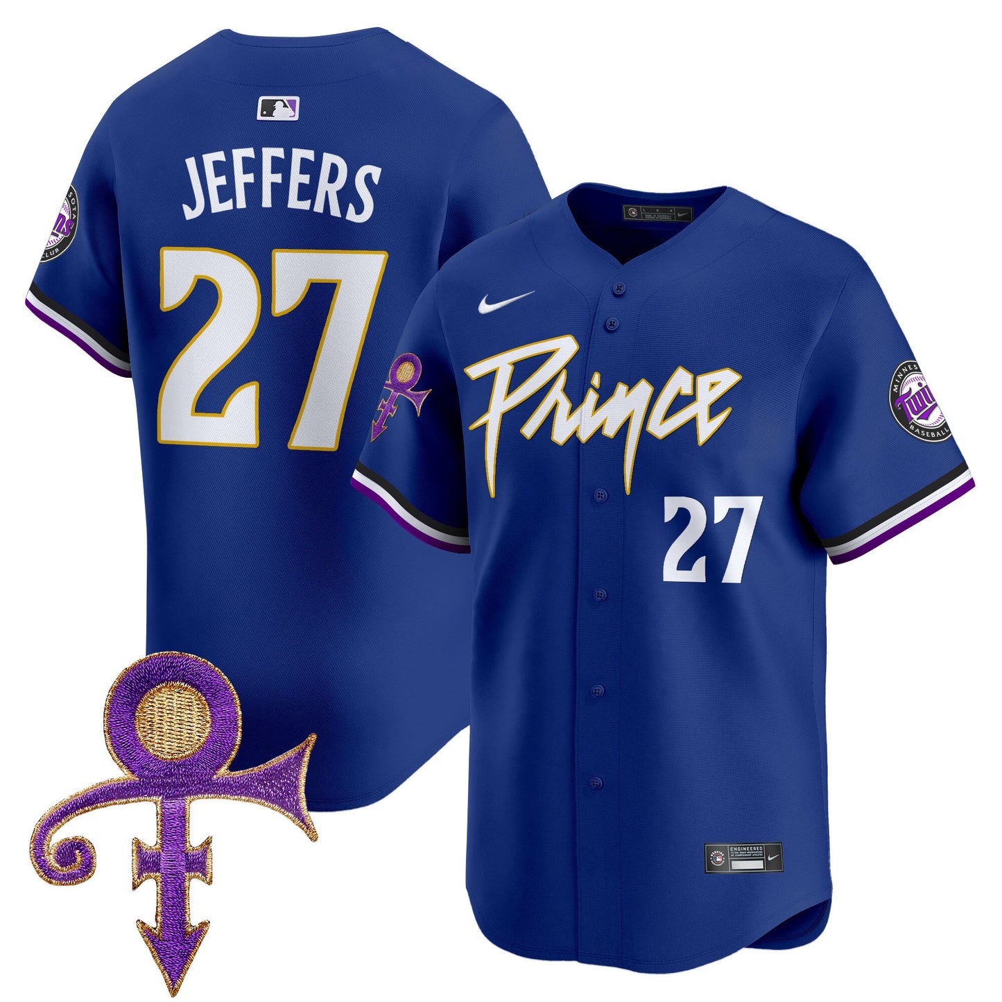 Minnesota Twins Prince Patch Vapor Premier Limited Jersey - All Stitched